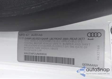2018 Audi A7 3.0T Premium Plus z USA, uszkodzony, nr VIN WAU23AFC0JN059526